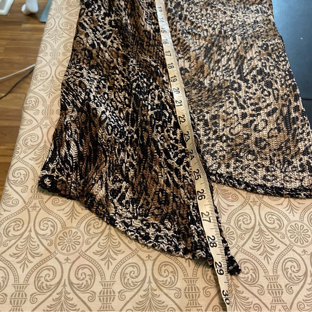 3/$12 Vintage 90s Chico's Sz 1 Sheer Leopard Kimono Jacket Swimsuit Beach Pool - Picture 3 of 9